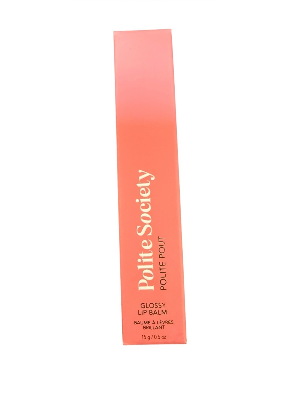New Polite Society Polite Pout Glossy Lip Balm Peach Bellini Vegan Cruelty Free - Picture 2 of 7